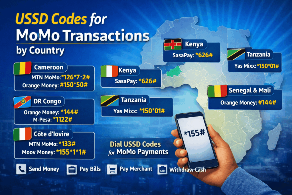 USSD Codes for MoMo Transactions by Country