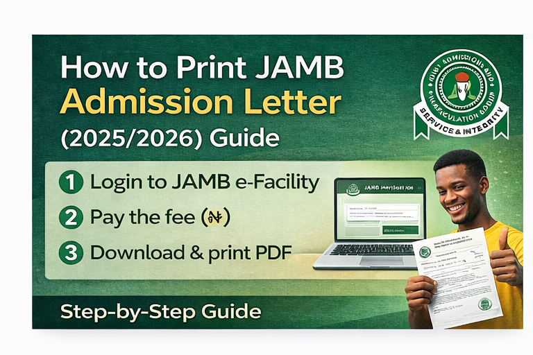 print jamb admission Letter